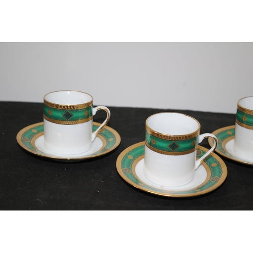 337 - 5 Highly Decorative Japanese Horselane Fine Porcelain Hand Painted with 24ct Gold Plates, Cups and S... 