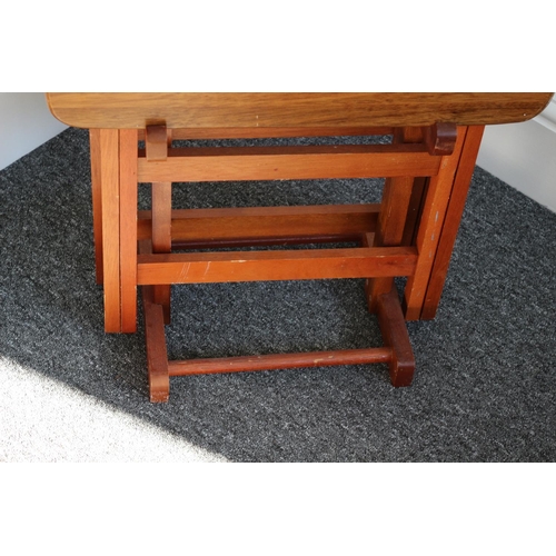 353 - A Pair of Vintage Folding Tables with Table Hanger