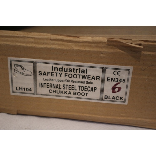 363 - Pair of new Chukka safety boots size 6