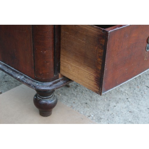 161 - Regency Mahogany Break-Down 2 Section Bow Front 4 + 2 Chest of Drawers