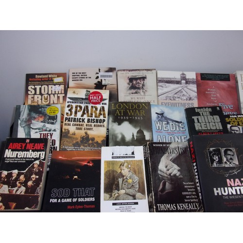 524 - A Quanity of Books reflecting War Including Books on The Holocaust