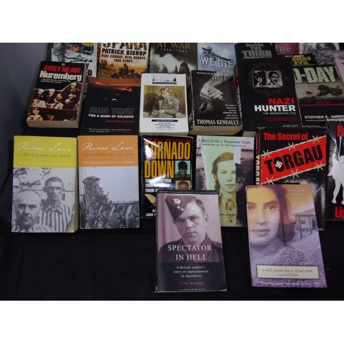 524 - A Quanity of Books reflecting War Including Books on The Holocaust