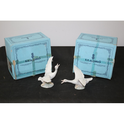 226 - Two New Boxed Lladro White Geese