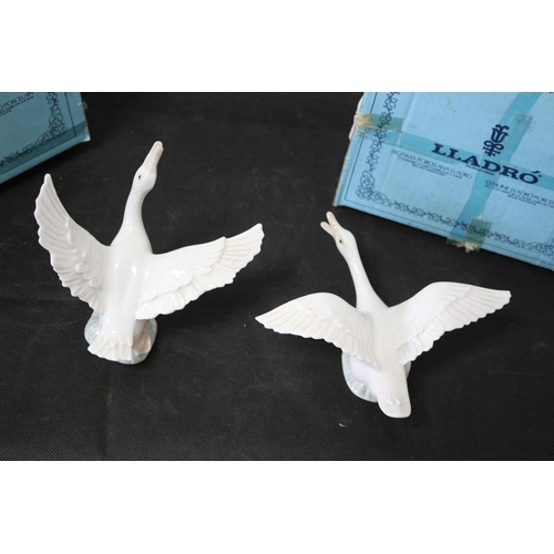 226 - Two New Boxed Lladro White Geese