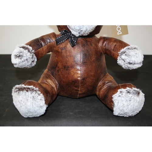 232 - New Faux Leather Cute  Bear Door Stop