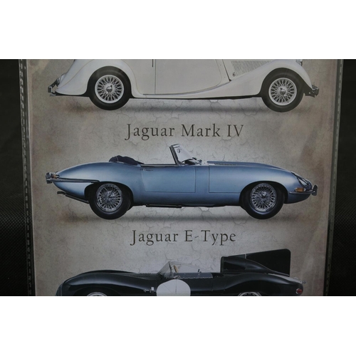 241 - Metal Jaguar Sign of Vintage Iconic Cars 30cm x 20cms