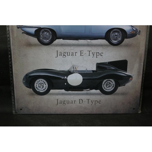 241 - Metal Jaguar Sign of Vintage Iconic Cars 30cm x 20cms