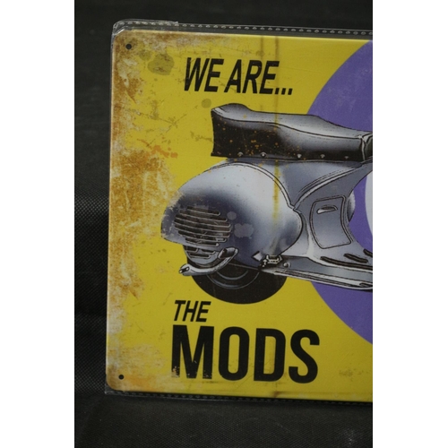 243 - Metal 'We Are The Mods' Sign 30cm x 20cm