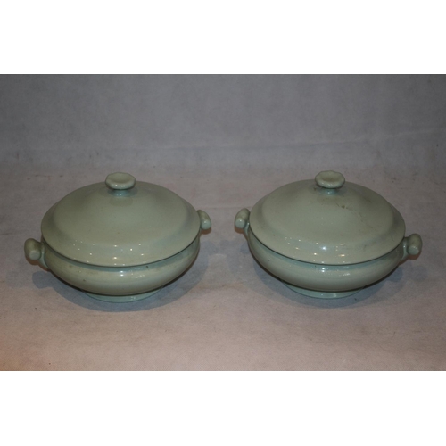 262 - Two Spode Flemish Green Terrines