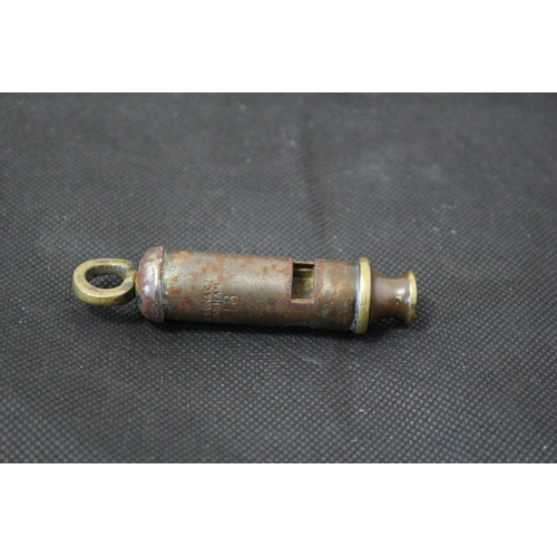 268 - Antique Policeman's Whistle Marked By J Hudson & Co Birmingham 1918