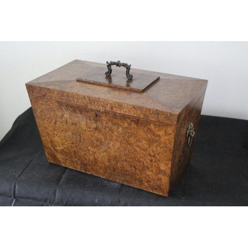 275 - Large Walnut Finished Casket. 46.5 cm x 35cm