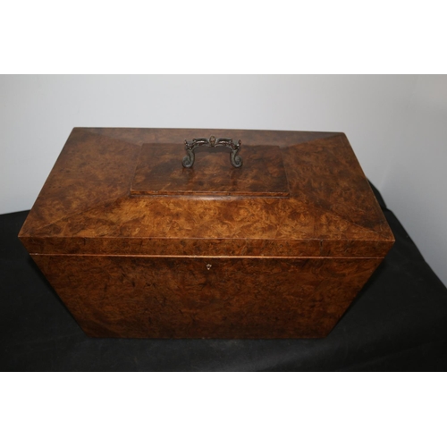 275 - Large Walnut Finished Casket. 46.5 cm x 35cm