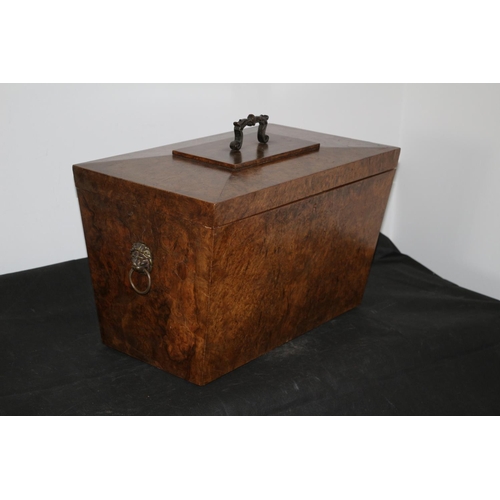 275 - Large Walnut Finished Casket. 46.5 cm x 35cm