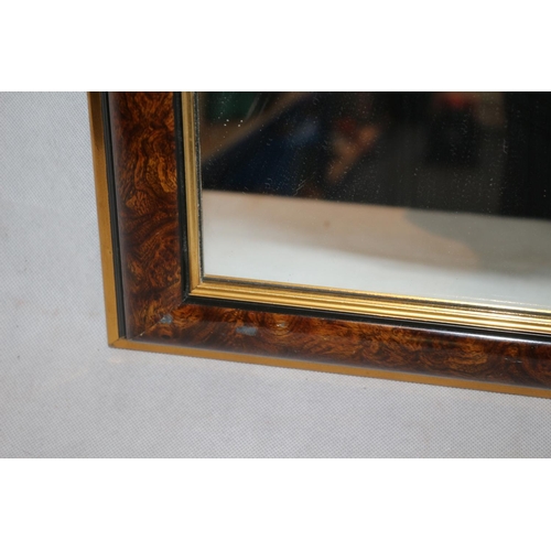 283 - Large Mirror in Walnut Effect Frame 102cm x 70 cm