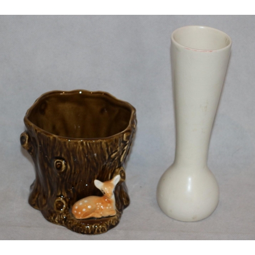 291 - Sylvac Fawn pot With Vase