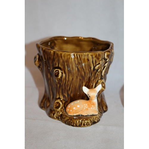 291 - Sylvac Fawn pot With Vase