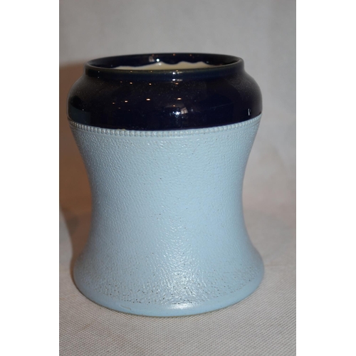 304 - 3 English Made Stoneware Items Finished in Two Tone Blue