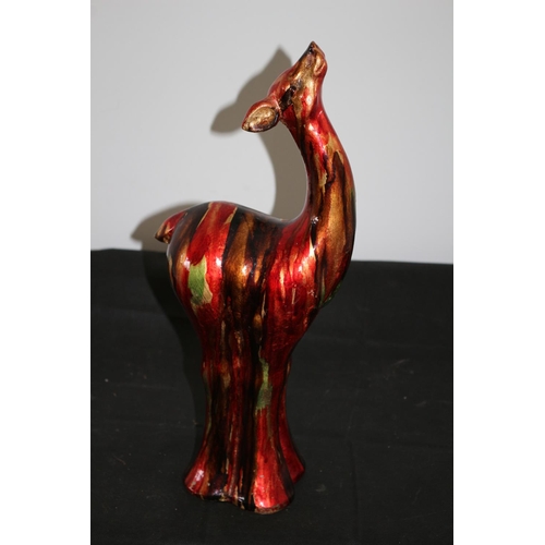 327 - A Multi Coloured Composite Deer Statue