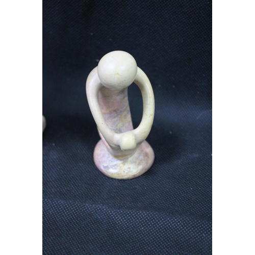 345 - 3 Soapstone Carvings