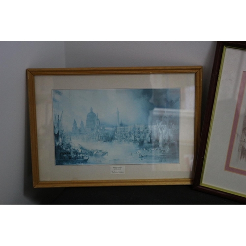 383 - 4 Framed and Glazed Prints of London Landmarks