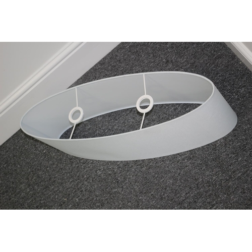 422 - 1 x New long oval double fitting light shade. 75 cm long x 23 cm high