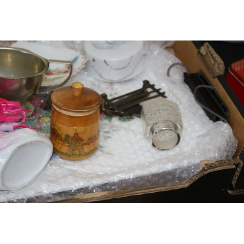 451 - An Assortment of Interesting Items Including Vintage Badges, Sadler Mugs ,Tray and Russian Pot