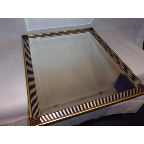 8 - Modern Bevelled Edge Mirror With Ornate Frame In A Deco Type Style