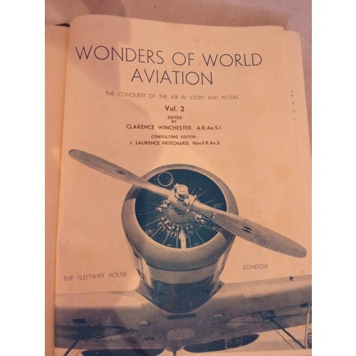 10 - 2 Volumes Of Wonders Of World Aviation, Edited By Clarence Winchester