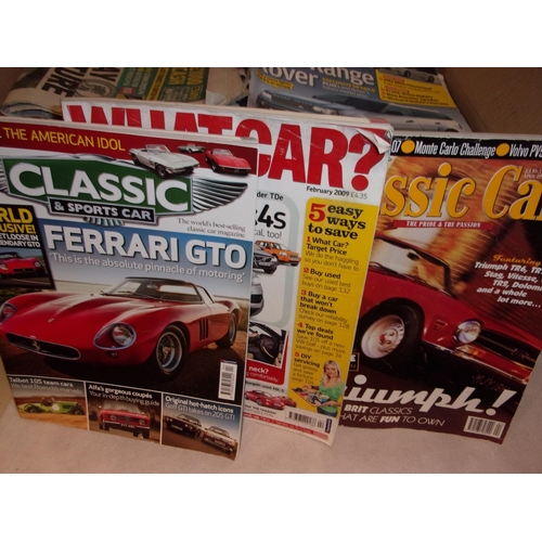 23 - 2 Boxes Full Of Car Magazines Including Classic Car