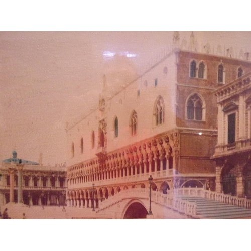 25 - Vintage Framed And Glazed Hand Colour Picture Of A Venetian Scene