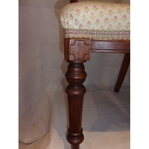 209 - Two Wooden Hall Chairs with Carved motif Backs and Turn Front Legs. One needs back tightening