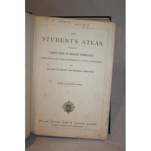 111 - Vintage Book - The Students Atlas with Pull Out Diagram Maps