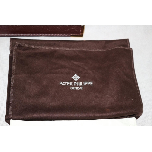 127 - Genuine Patek Philippe Watch Cover and Cloth plus Genuine Coutts Bank Statement Holder in Leather