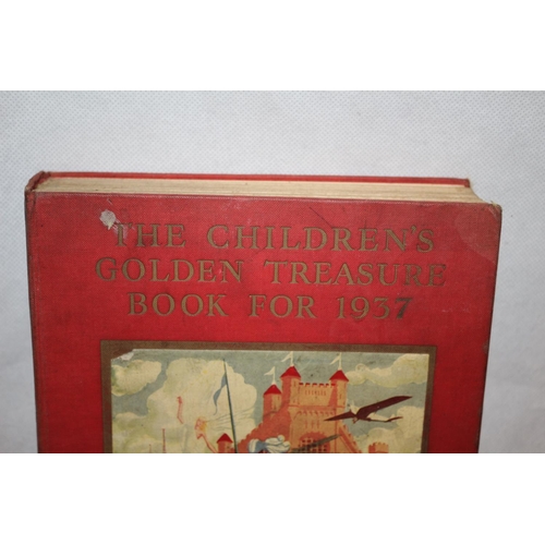 32 - Lovely Vintage Book - The Children's Golden Treasure Book For 1937