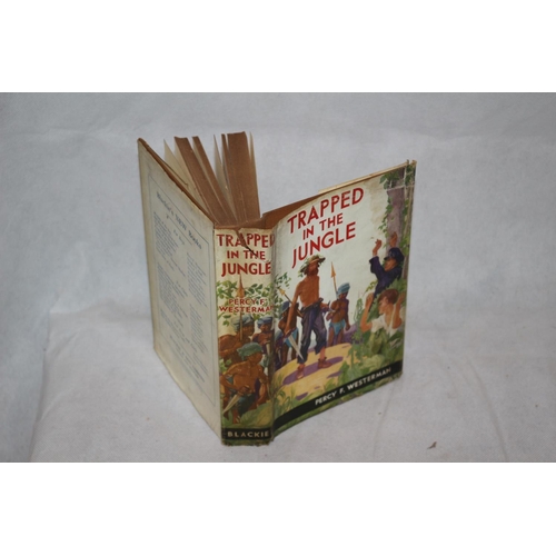 36 - Vintage Book with Dustcover - Trapped in the Jungle