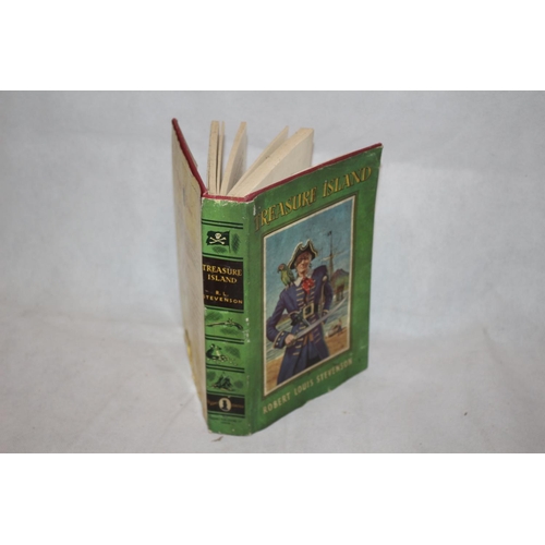 38 - Vintage Book with Dustcover - Treasure Island