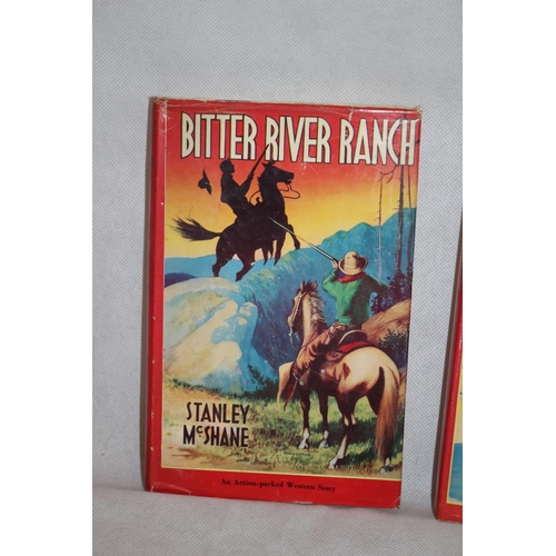 41 - Pair of Vintage Books with Dustcovers - Bitter River Ranch & The Black Ranger