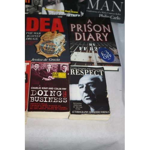 54 - Large Selection of Books based round Crime and Gang Life