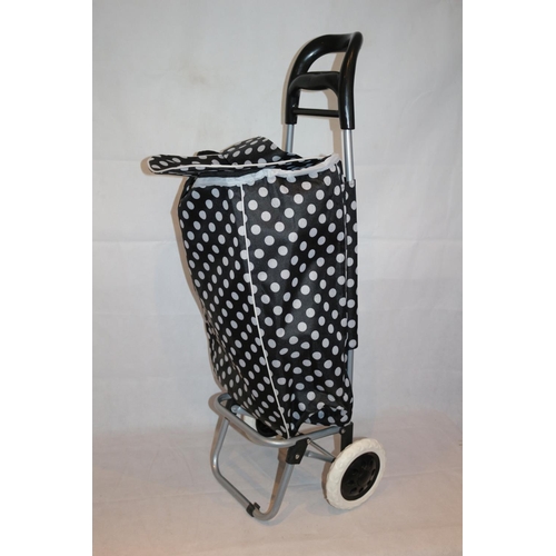 80 - Like New Polka Dote Design Shopping Trolley