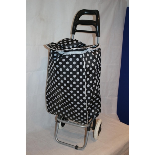 80 - Like New Polka Dote Design Shopping Trolley