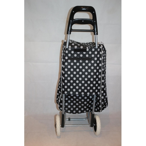 80 - Like New Polka Dote Design Shopping Trolley