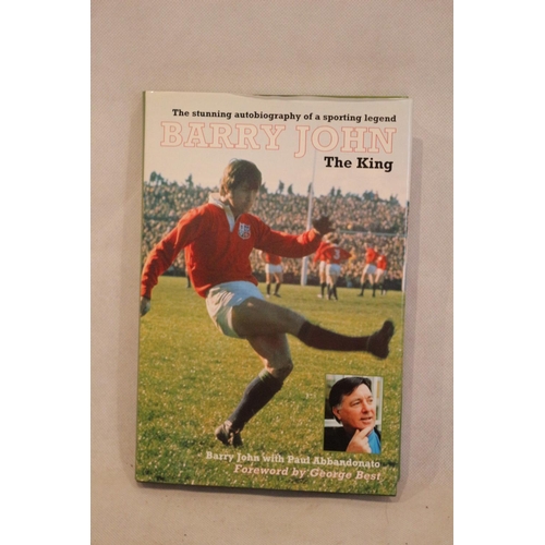 97 - Signed Autobiography of Barry John - Wales and Lions Rugby Star