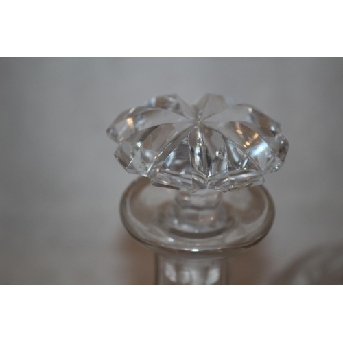 135 - 3 Heavy Cut Glass Decanters