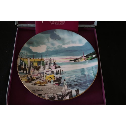 142 - Royal Doulton Dong Kingman Limited Edition Plate Fisherman's Wharf San Francisco . Approx. 26.5 CM