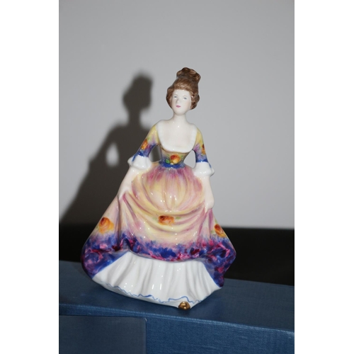 144 - 5X Boxed Caroline Fine Bone China Lady Figurines, Hand Painted