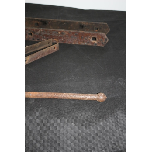 145 - Aged Wrought Iron 5 Bar Gate Fittings