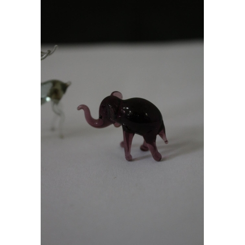 151 - 3 Delicate Small Believed To Be Murano Glass Animal Figures, Including Elephant, Deer and Dog