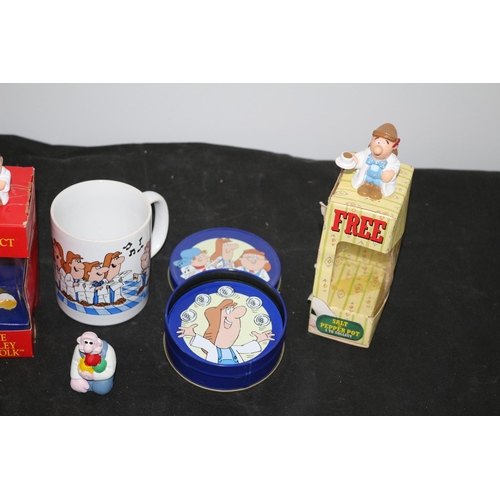 160 - A Collection Of Advertising Memorabilia Including Tetley Tea Folk with Musical Mug and Coaster