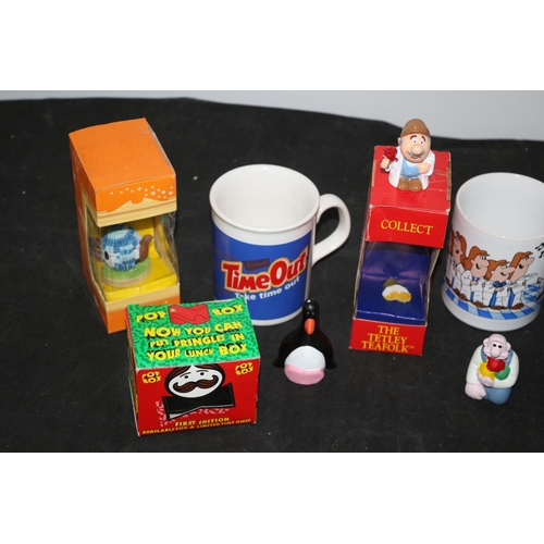 160 - A Collection Of Advertising Memorabilia Including Tetley Tea Folk with Musical Mug and Coaster