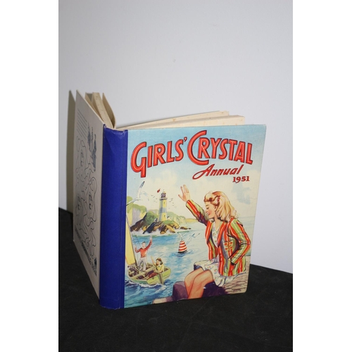 193 - Vintage Book Dated 1951 Titled Girl's Crystal Annual